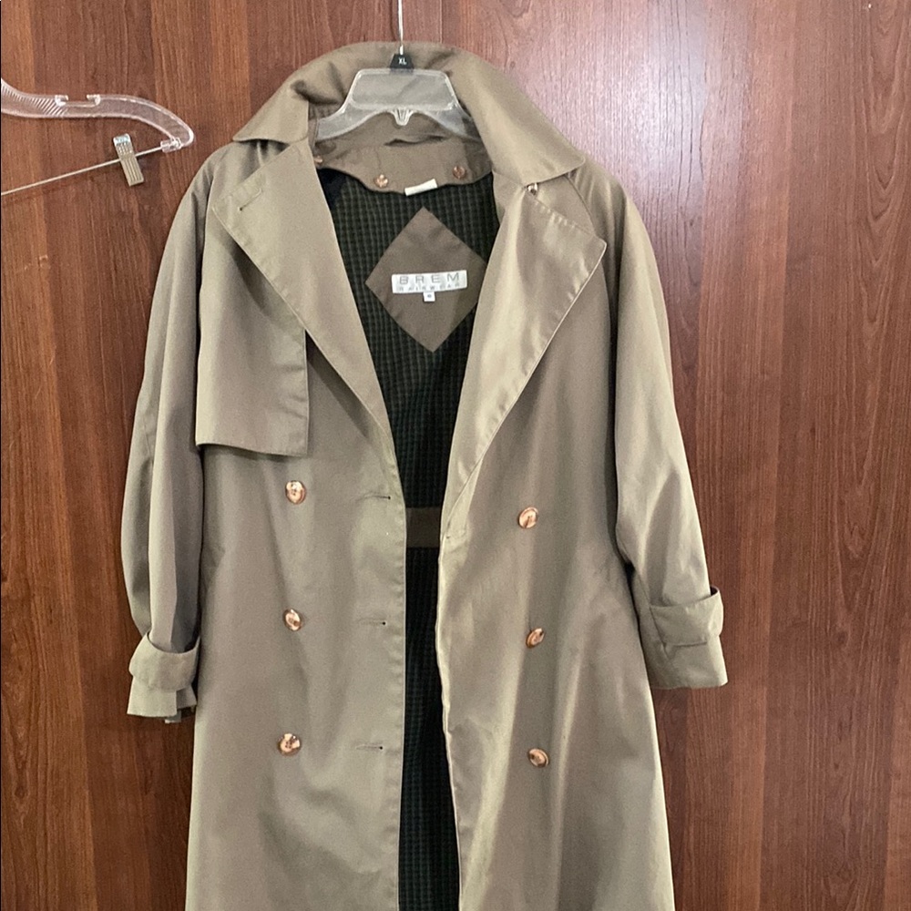 Classic Tan Trench Coat Brem Rainwear raincoat.